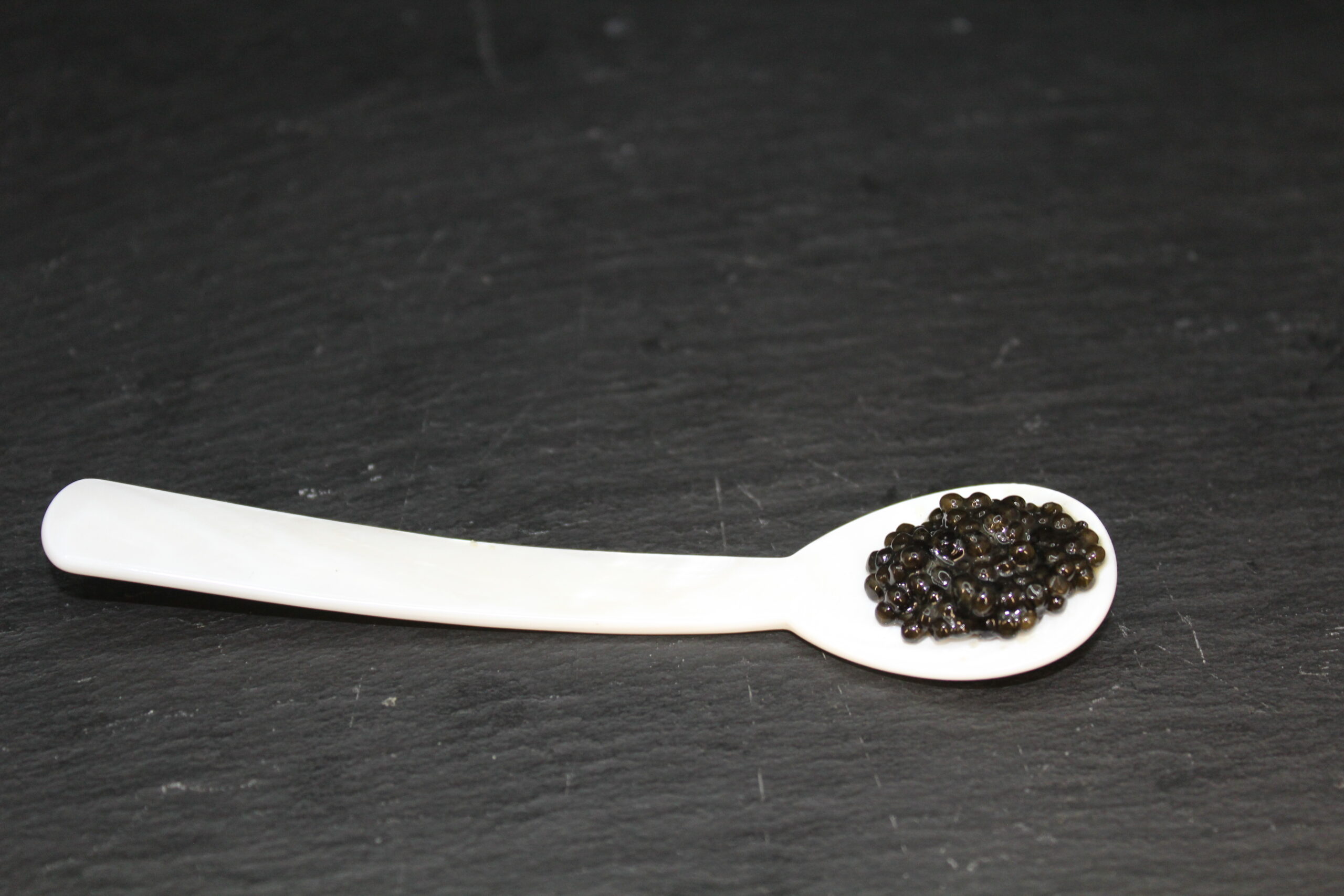 Cuillère en nacre blanche 11 cm – Image 2