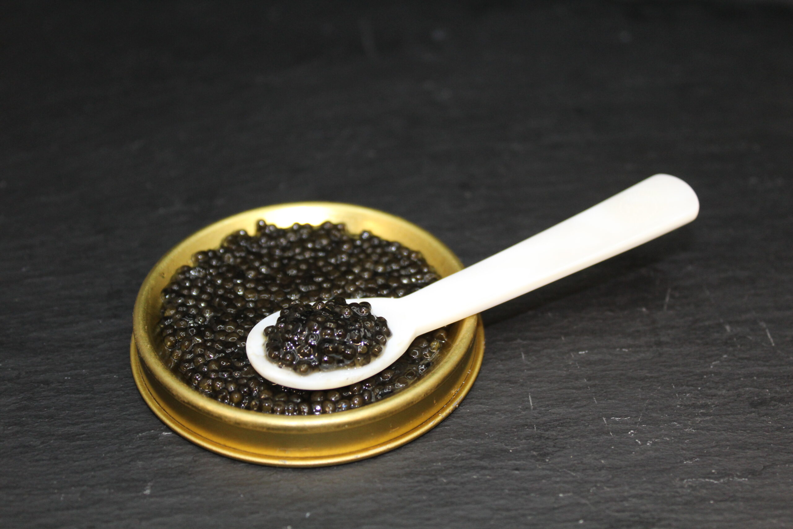 White mother-of-pearl spoon 9 cm - Image 4